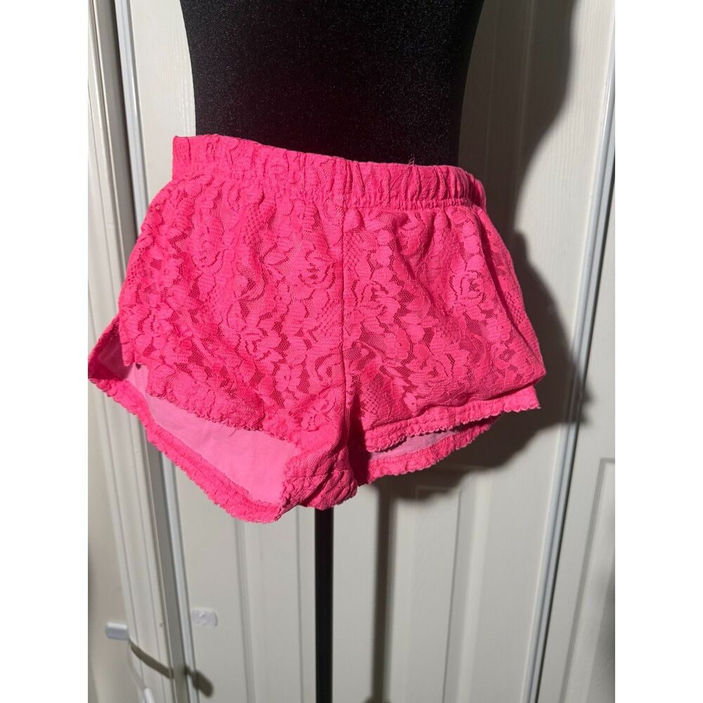 #240 - Women's Medium Bobbie Brooks Pink Lace Sleepwear Shorts